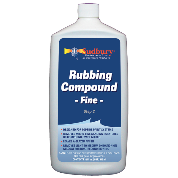 Sudbury Rubbing Compund Fine - Step 2 - 32oz Fluid 442